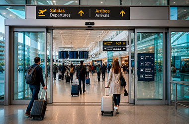Home Puerta automática corrediza en aeropuertos